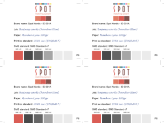 P7: ISO certified SMS brand colour ticket, printed A6 tickets, 8 up (A4+)